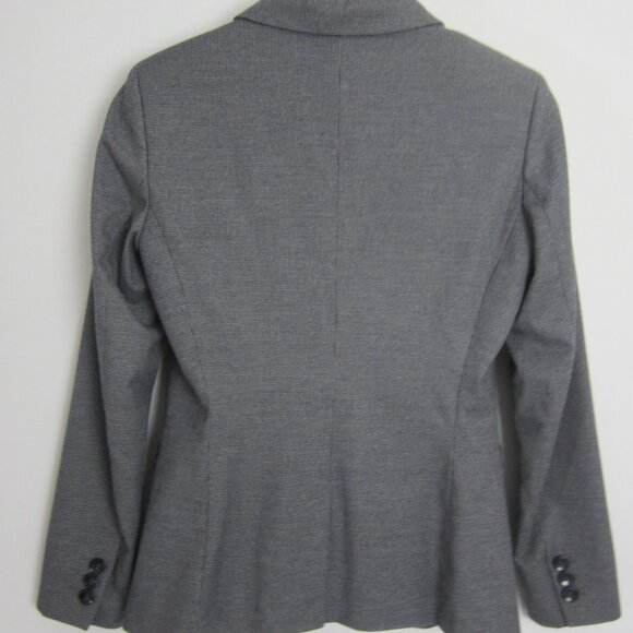New United Colors Of Benetton Blazer Womens S Gray Houndstooth LS Blazer Jacket - Picture 2 of 14
